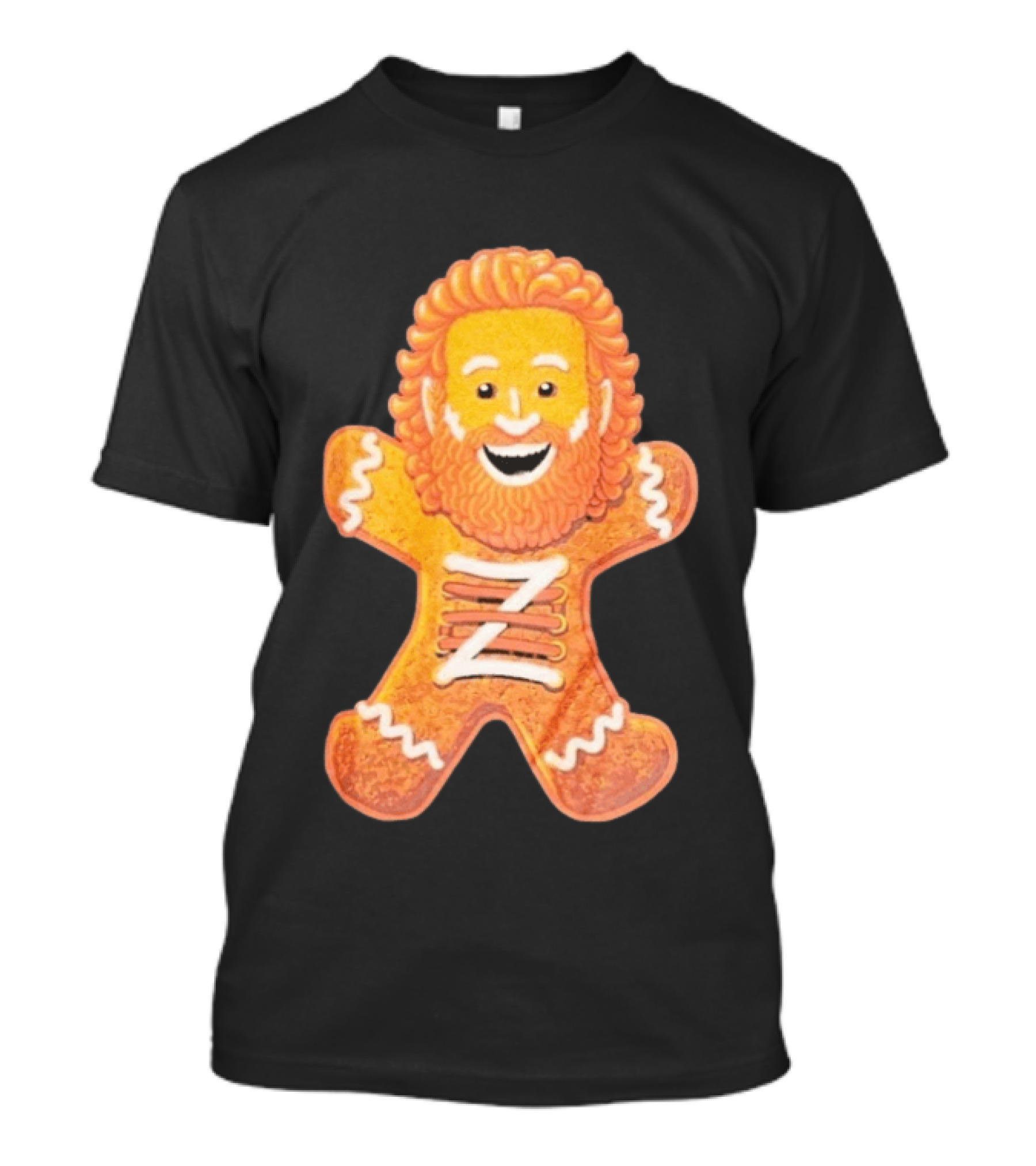 Sami Zayn Gingerbread Man WWE Christmas Holiday Cookie T-Shirt