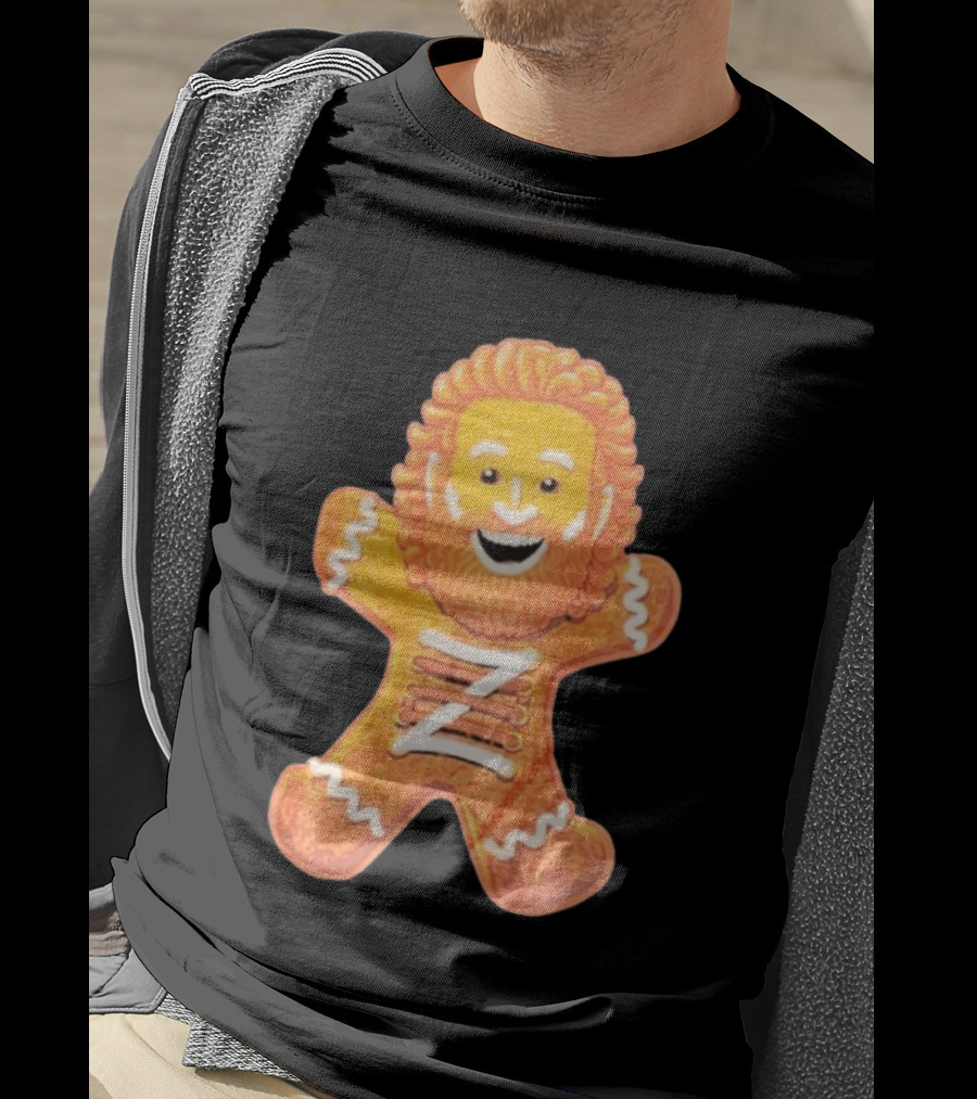 Sami Zayn Gingerbread Man WWE Christmas Holiday Cookie T-Shirt