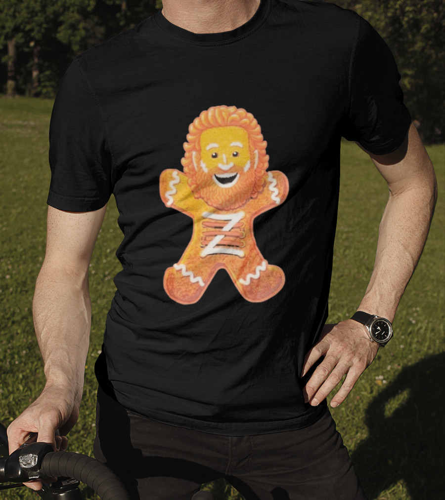 Sami Zayn Gingerbread Man WWE Christmas Holiday Cookie T-Shirt