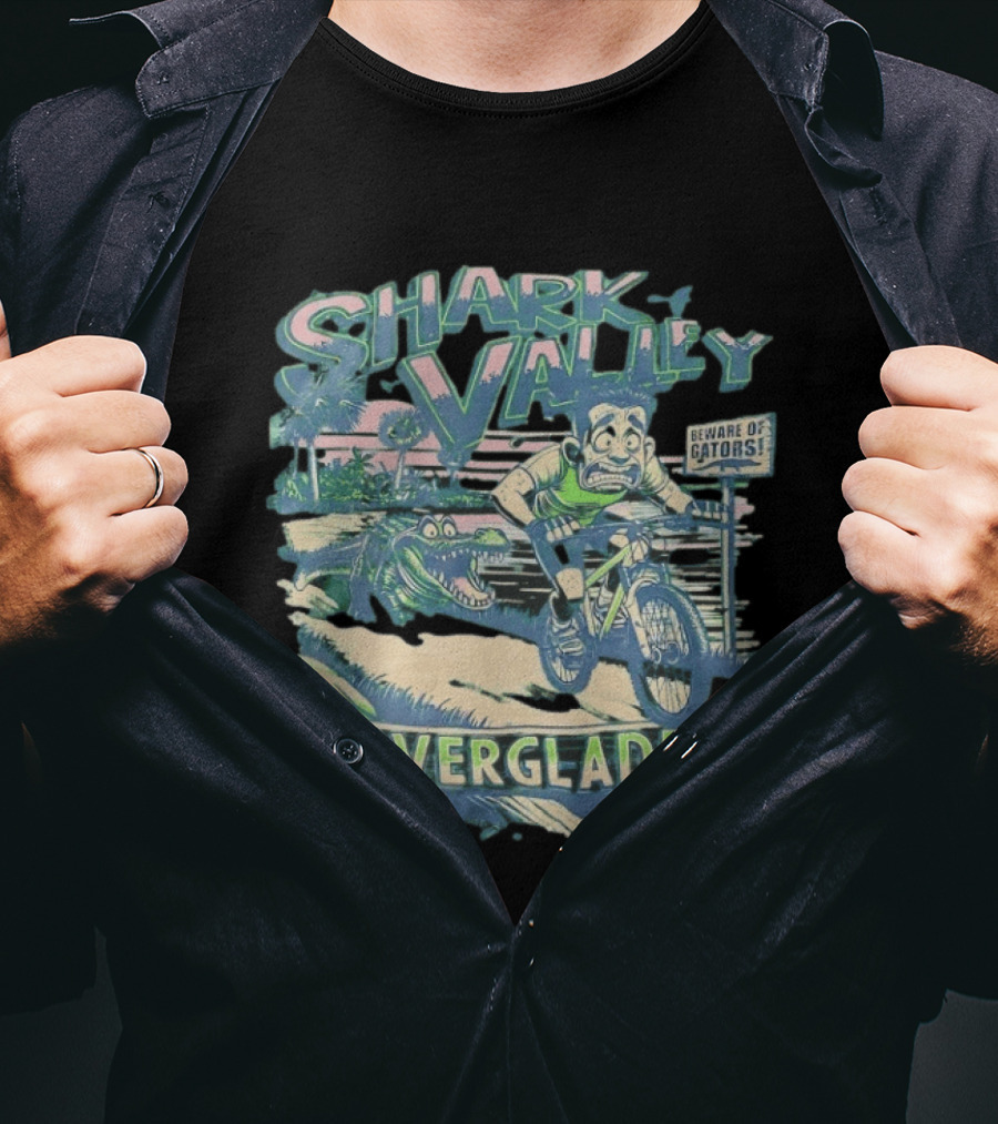 Shark Valley Everglades Beware Of Gators Biking Adventure T-Shirt