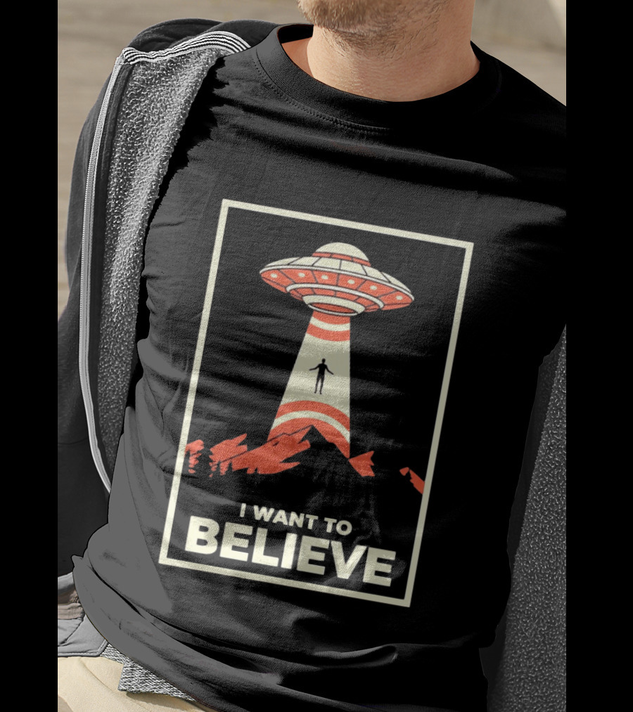 I Want To Believe UFO Alien Abduction T-Shirt