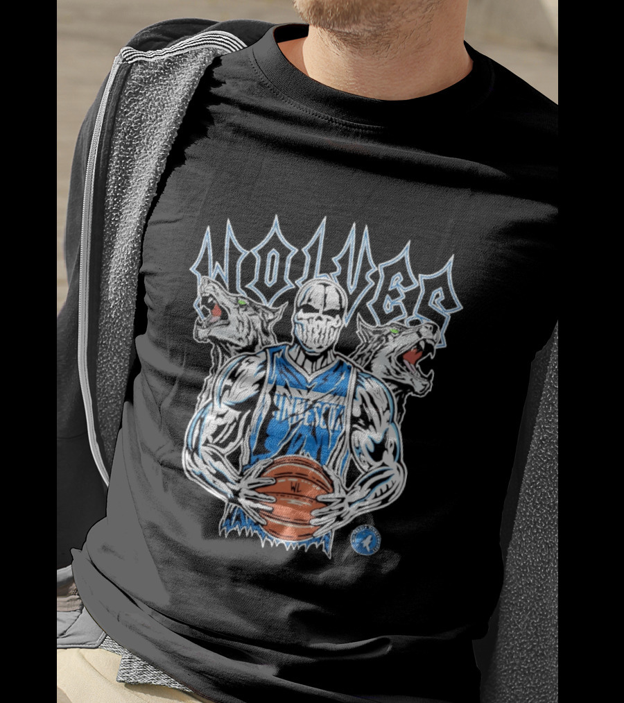 Warren Lotas Minnesota Timberwolves Skull Basketball Wolves T-Shirt