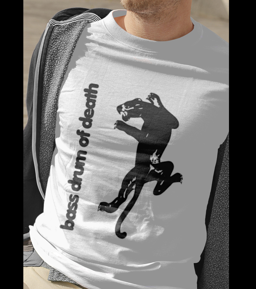 Black Panthers Bass Drum Of Death Panther Silhouette Jumping T-Shirt