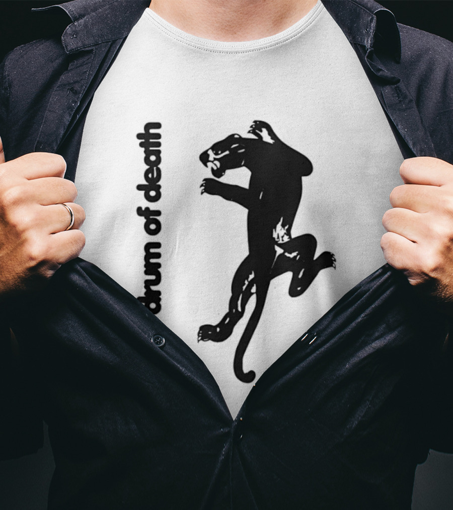 Black Panthers Bass Drum Of Death Panther Silhouette Jumping T-Shirt