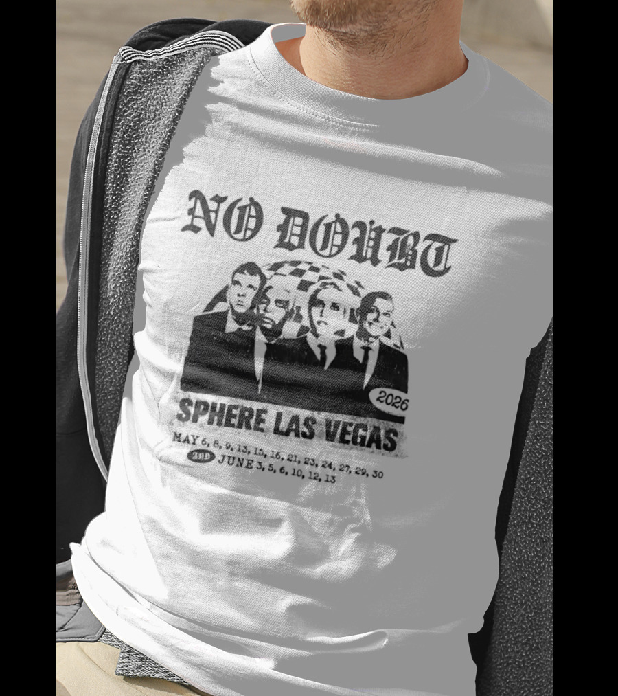 Gwen Stefani Tony Kanal Tom Dumont Adrian Young No Doubt Live Sphere Las Vegas 2026 T-Shirt