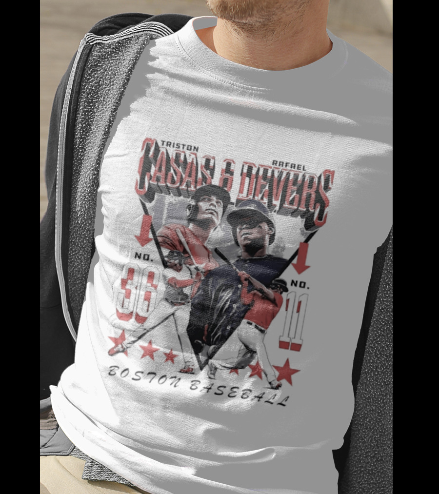 Casas Devers No 36 No 11 Boston Baseball T-Shirt