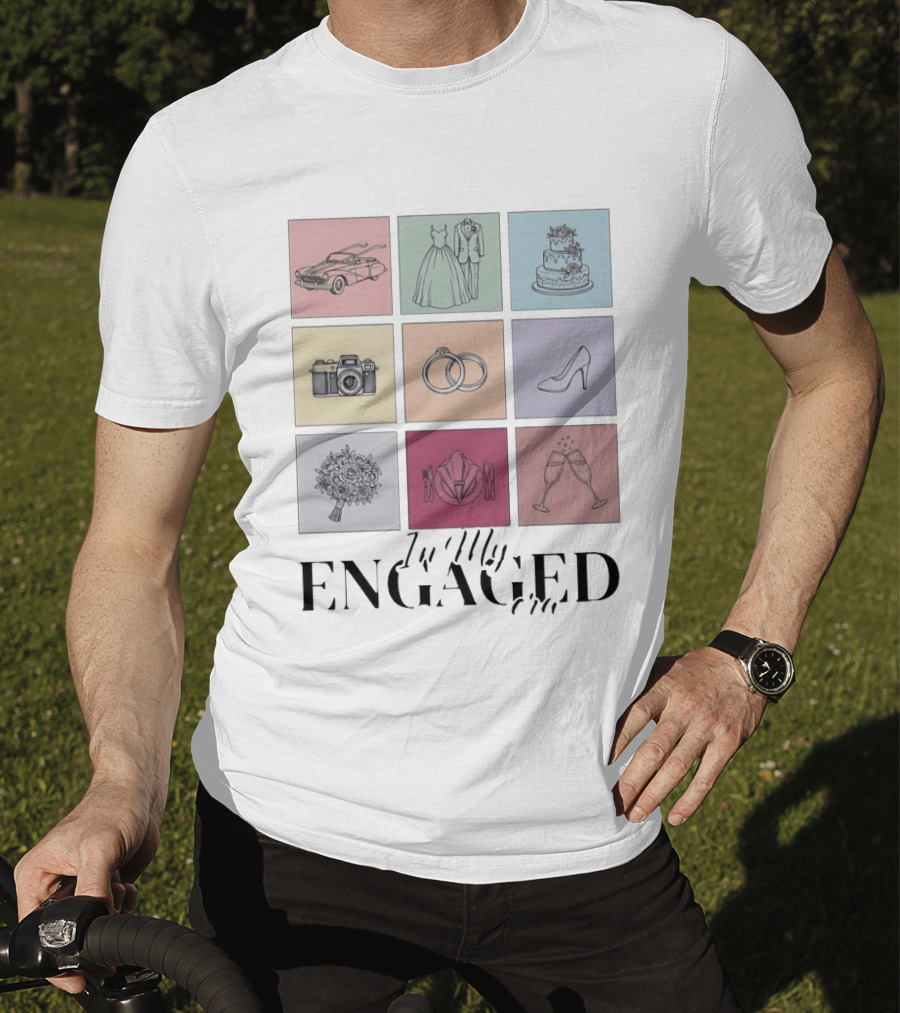 In My Engaged Era Wedding Bachelorette Bride Engagement Bridal Era T-Shirt