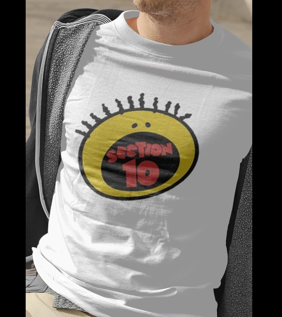 Section 10 Bold Yellow Oval Red T-Shirt