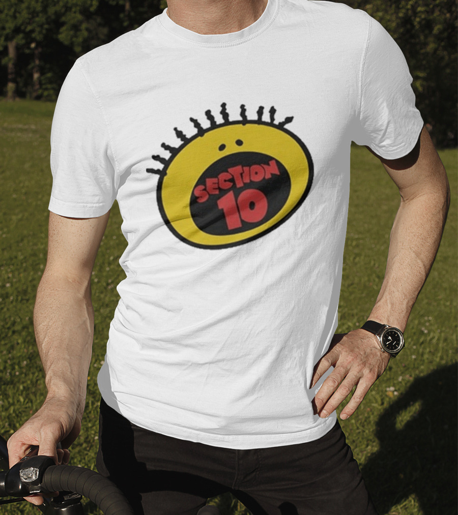 Section 10 Bold Yellow Oval Red T-Shirt