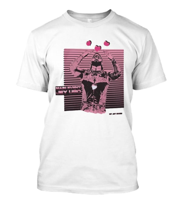Main Event Jey Uso Ucey Jucey Pink Neon Heart Exclusive T-Shirt