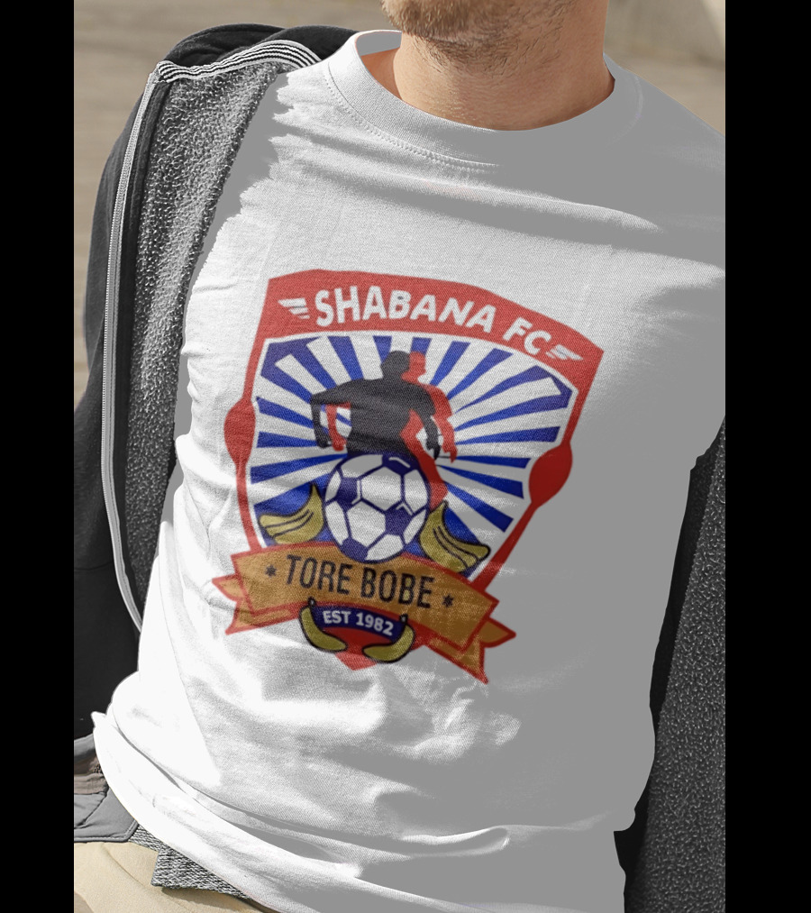 Shabana FC Tore Bobe Est 1982 Soccer Emblem With Player And Ball T-Shirt
