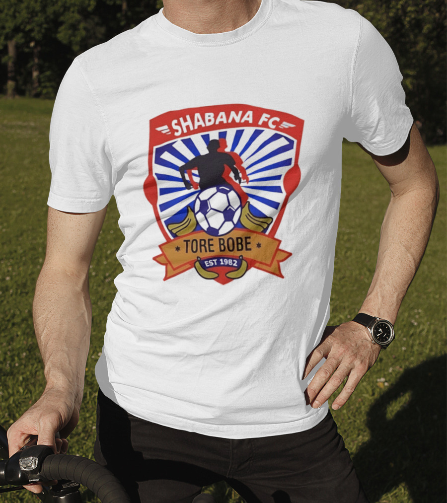 Shabana FC Tore Bobe Est 1982 Soccer Emblem With Player And Ball T-Shirt