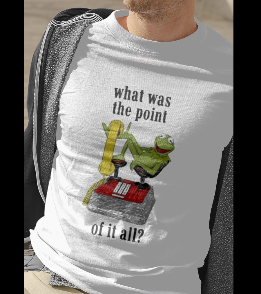 Kermit Frog What Was The Point Of It All Vintage Telephone Mockery T-Shirt