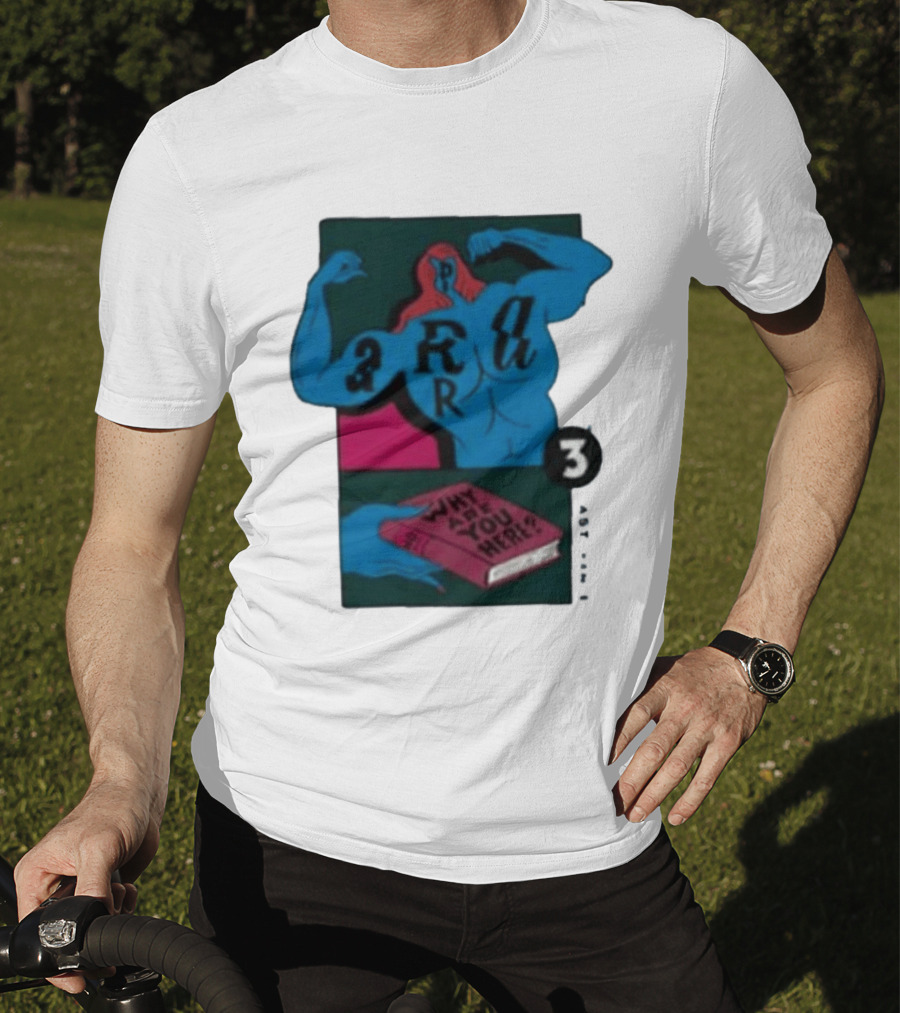 Why Are You Here Book Typography Muscle T-Shirt