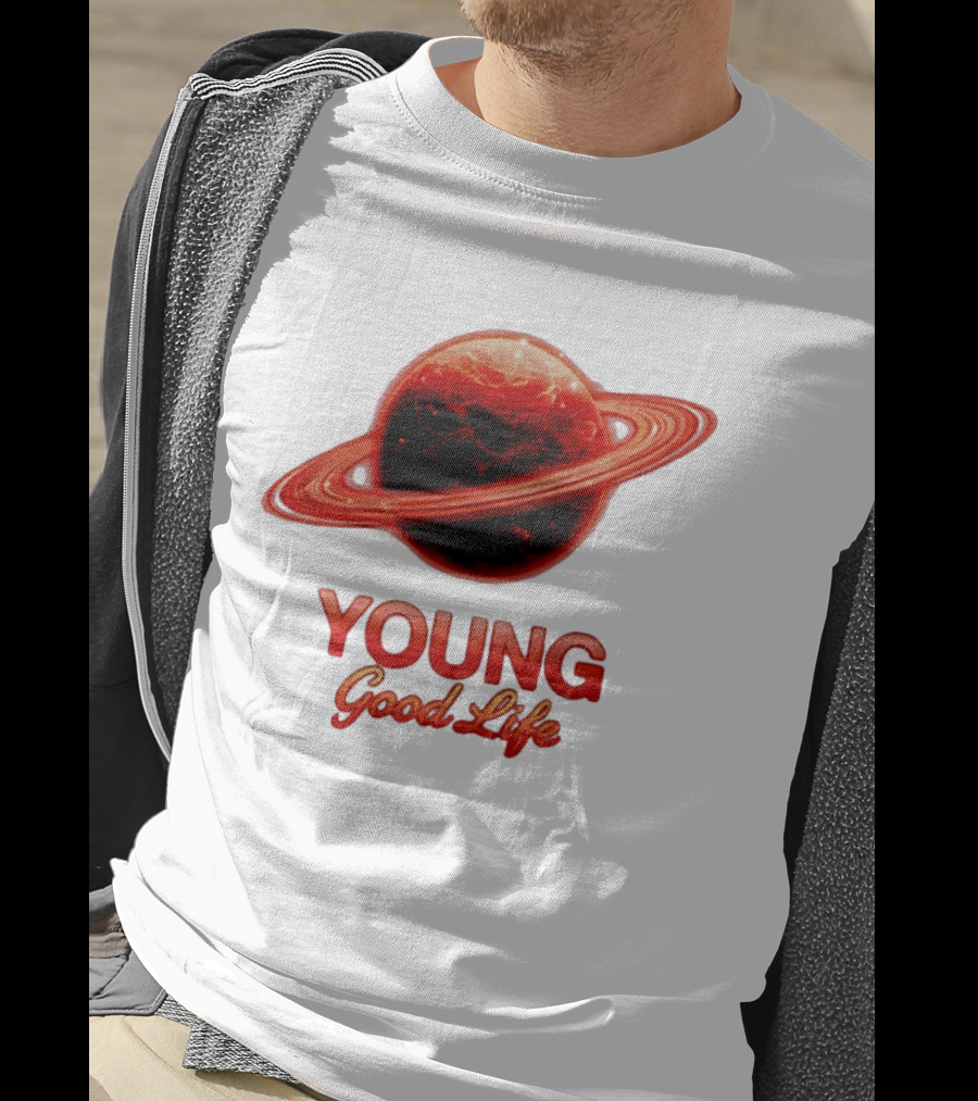 Young Good Life Red Planet Rings T-Shirt