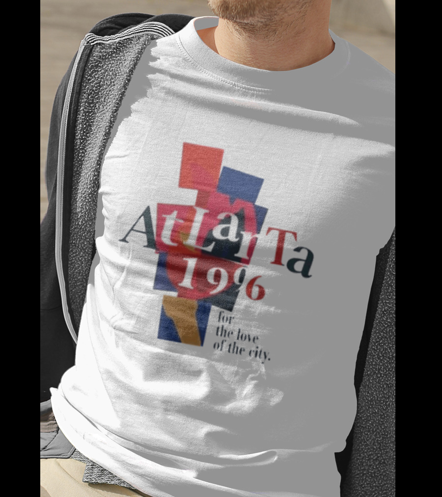 Atlanta 1996 For The Love Of The City Colorful Geometric Shapes T-Shirt