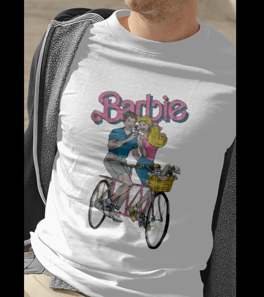 Barbie And Ken Biking Adventure With Ice Cream And Basket T-Shirt