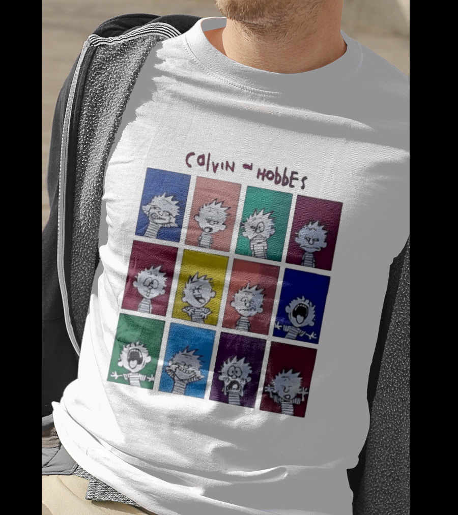 Calvin And Hobbes MoMa Pop Art Expression Panels T-Shirt