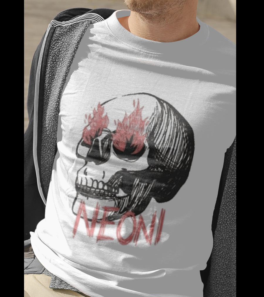 Fire Eyed Skull Neoni T-Shirt