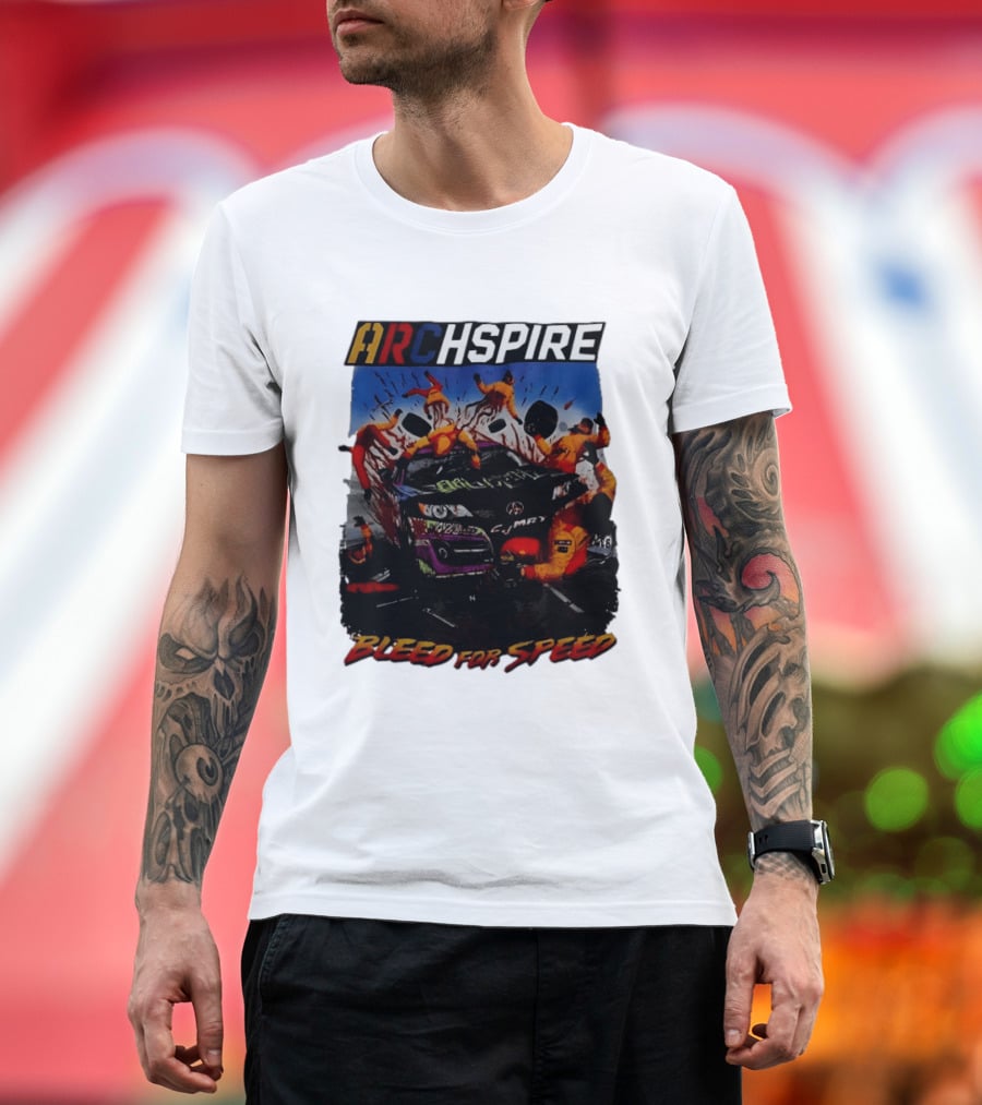 Archspire Bleed For Speed Racing Chaos With Pit Crew Action T-Shirt