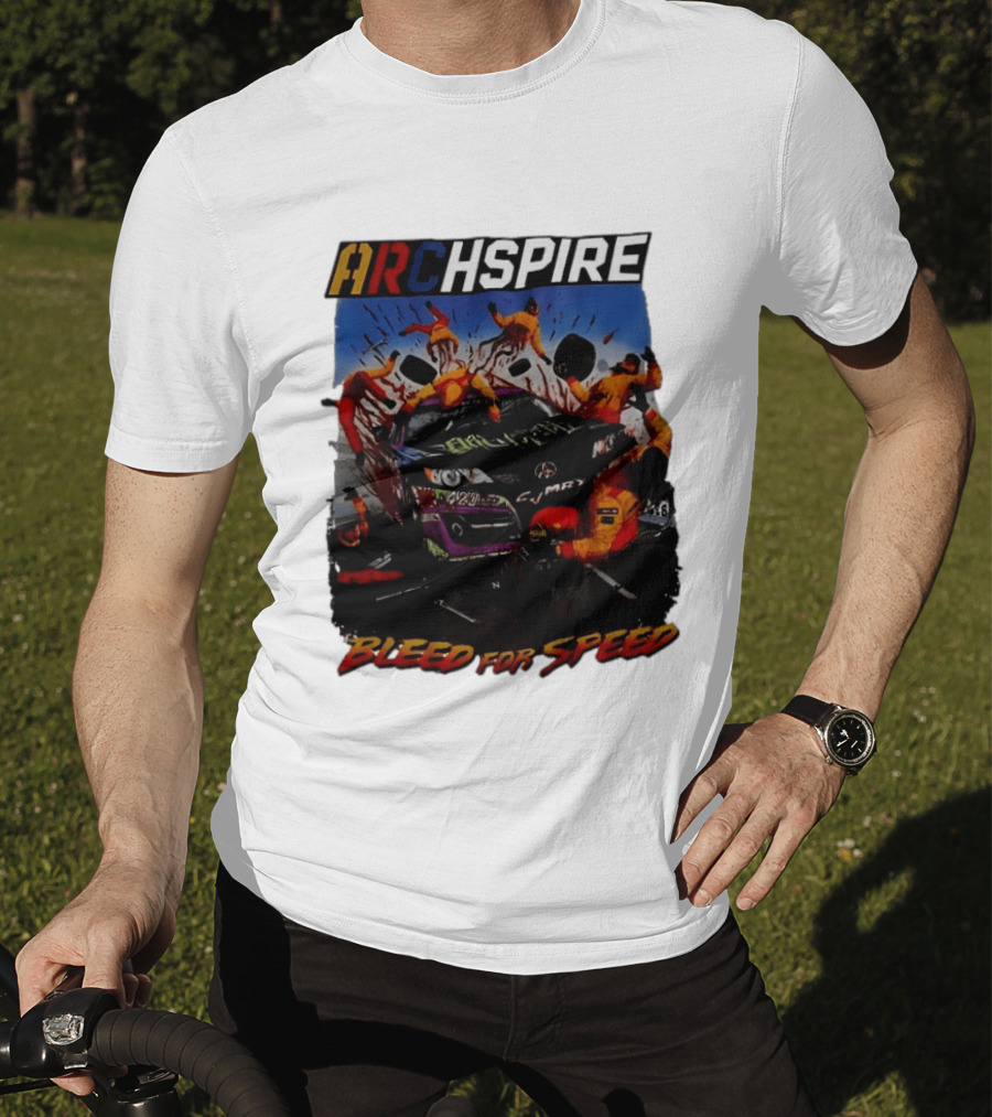 Archspire Bleed For Speed Racing Chaos With Pit Crew Action T-Shirt