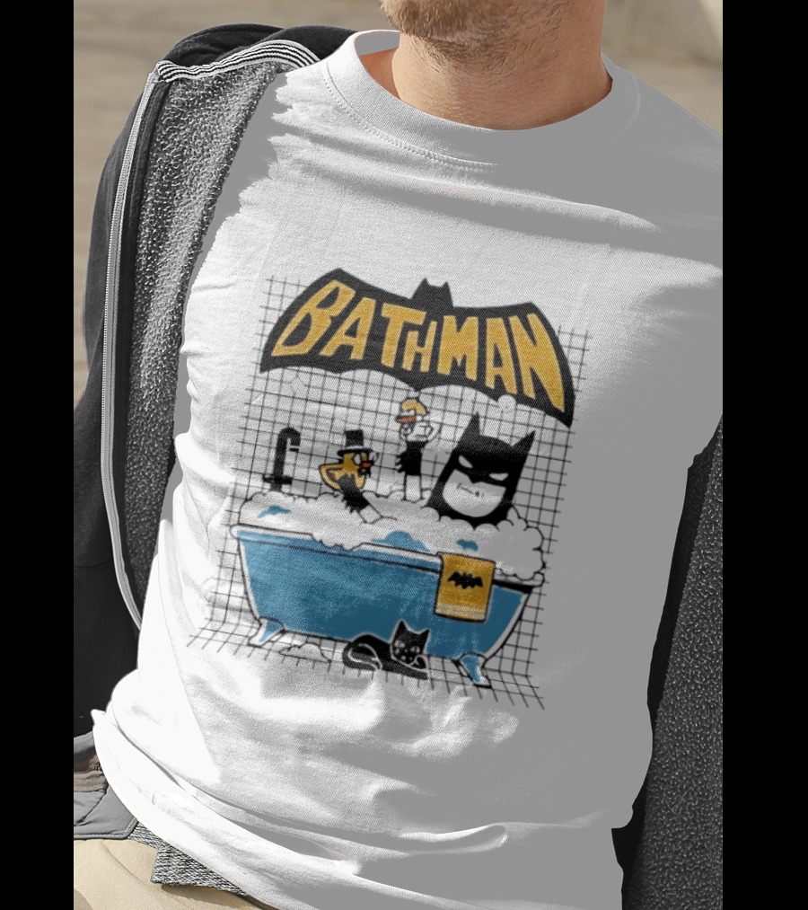 Bathman Super Hero Bathtub Adventure With Bat Towel And Rubber Duck T-Shirt