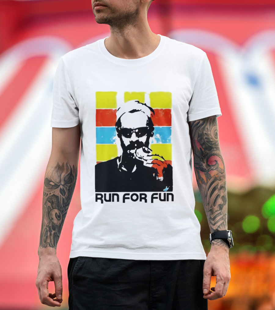 Run For Fun Retro Color Block T-Shirt