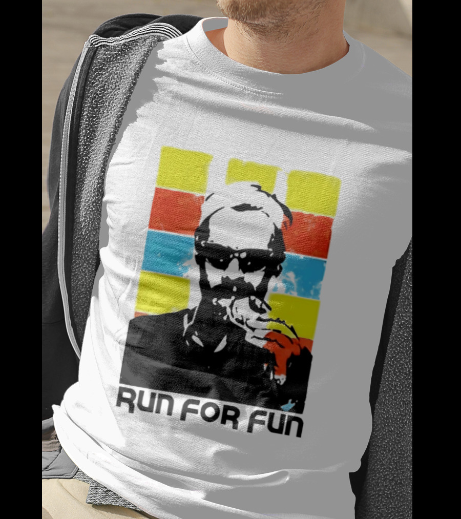 Run For Fun Retro Color Block T-Shirt