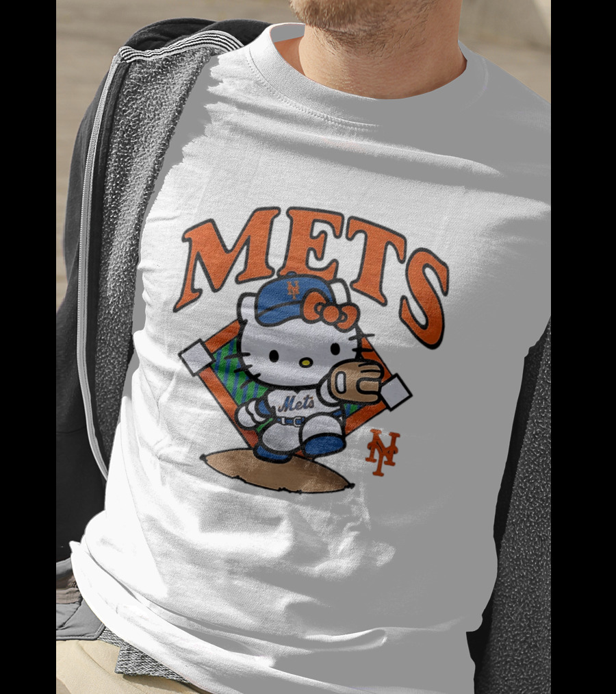Hello Kitty New York Mets Baseball 2026 MLB Mets Player Outfit T-Shirt