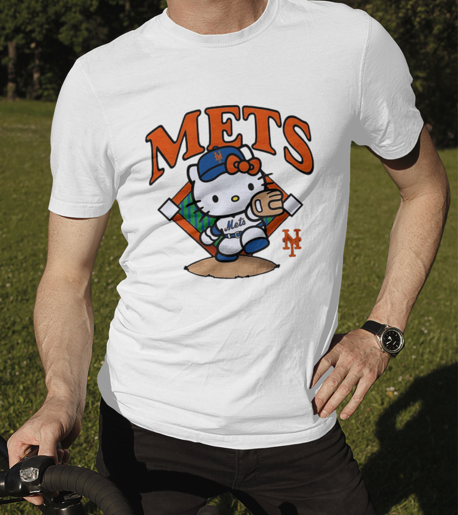 Hello Kitty New York Mets Baseball 2026 MLB Mets Player Outfit T-Shirt