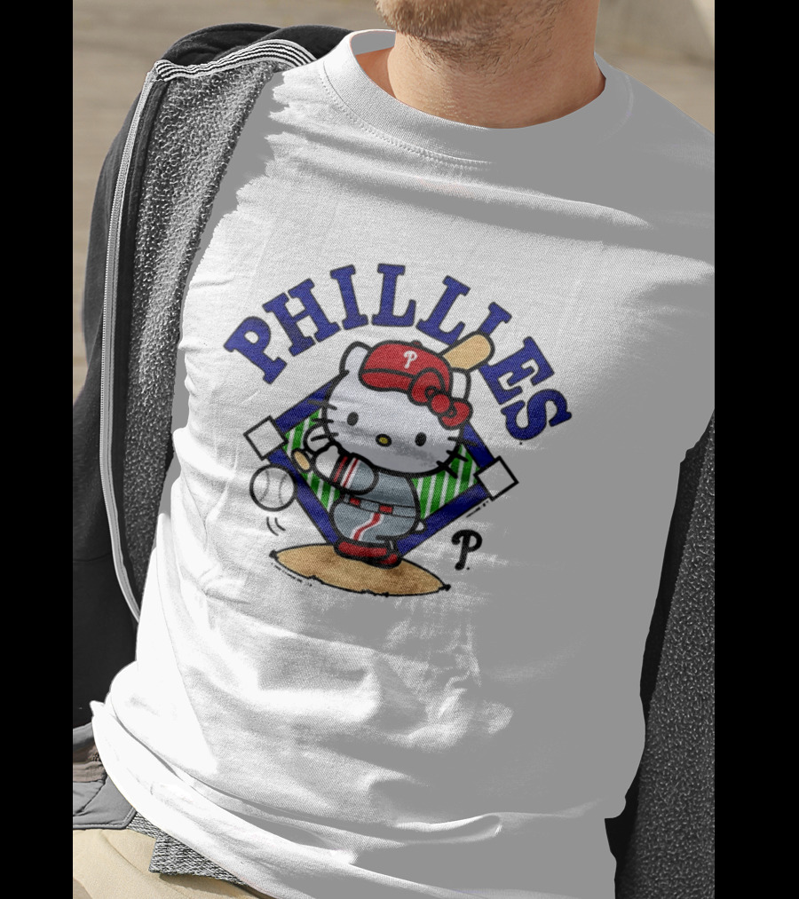 Hello Kitty Philadelphia Phillies 2026 MLB Baseball Swing T-Shirt