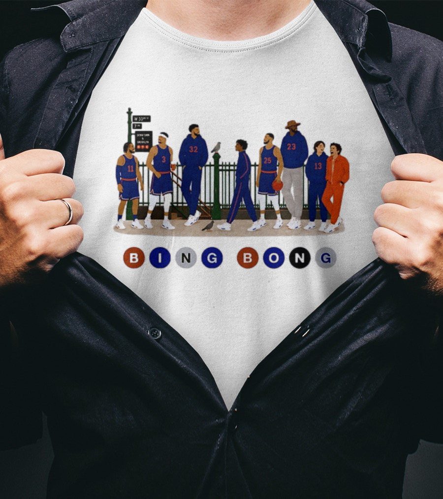 Borough Roll Call Bing Bong W 33rd 7th Ave New York Knicks T-Shirt