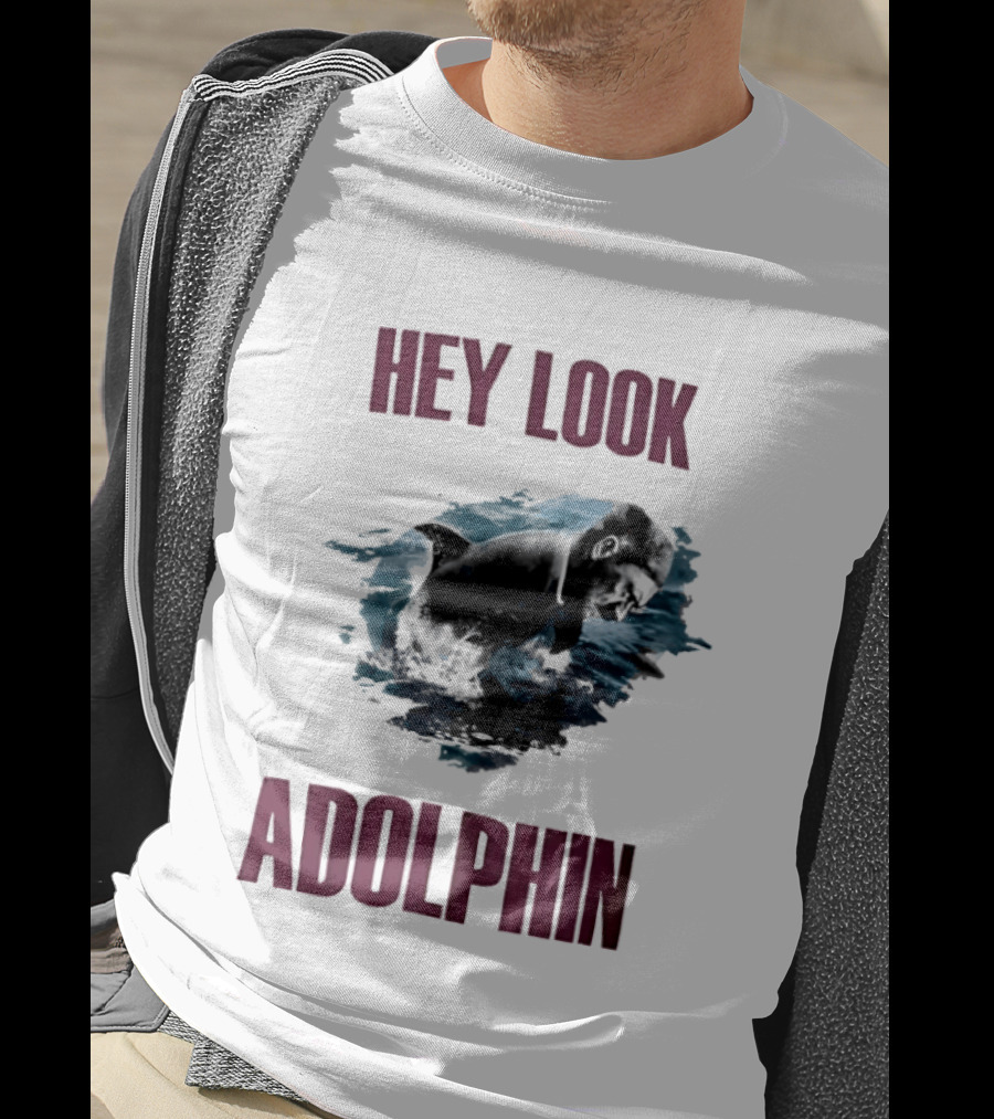 Hey Look Adolphin Clever Visual Wordplay Concept T-Shirt