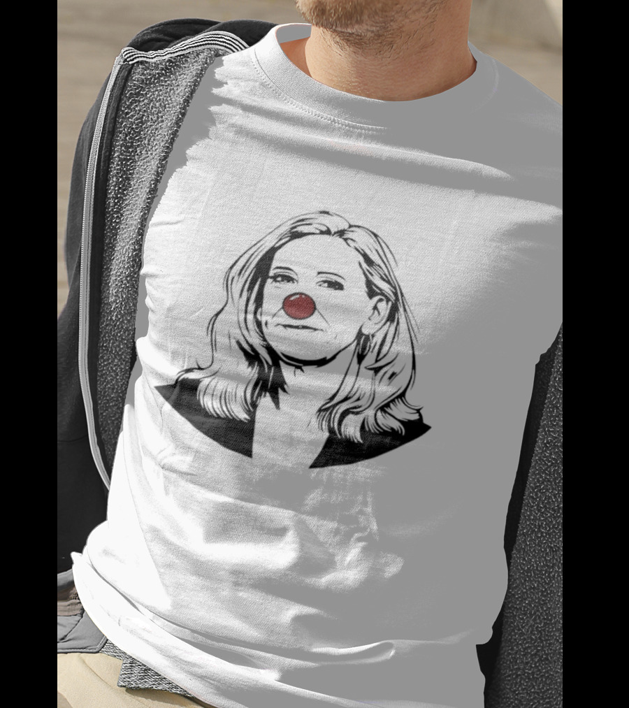 Cathy's A Clown Red Nose Black And White Drawing T-Shirt