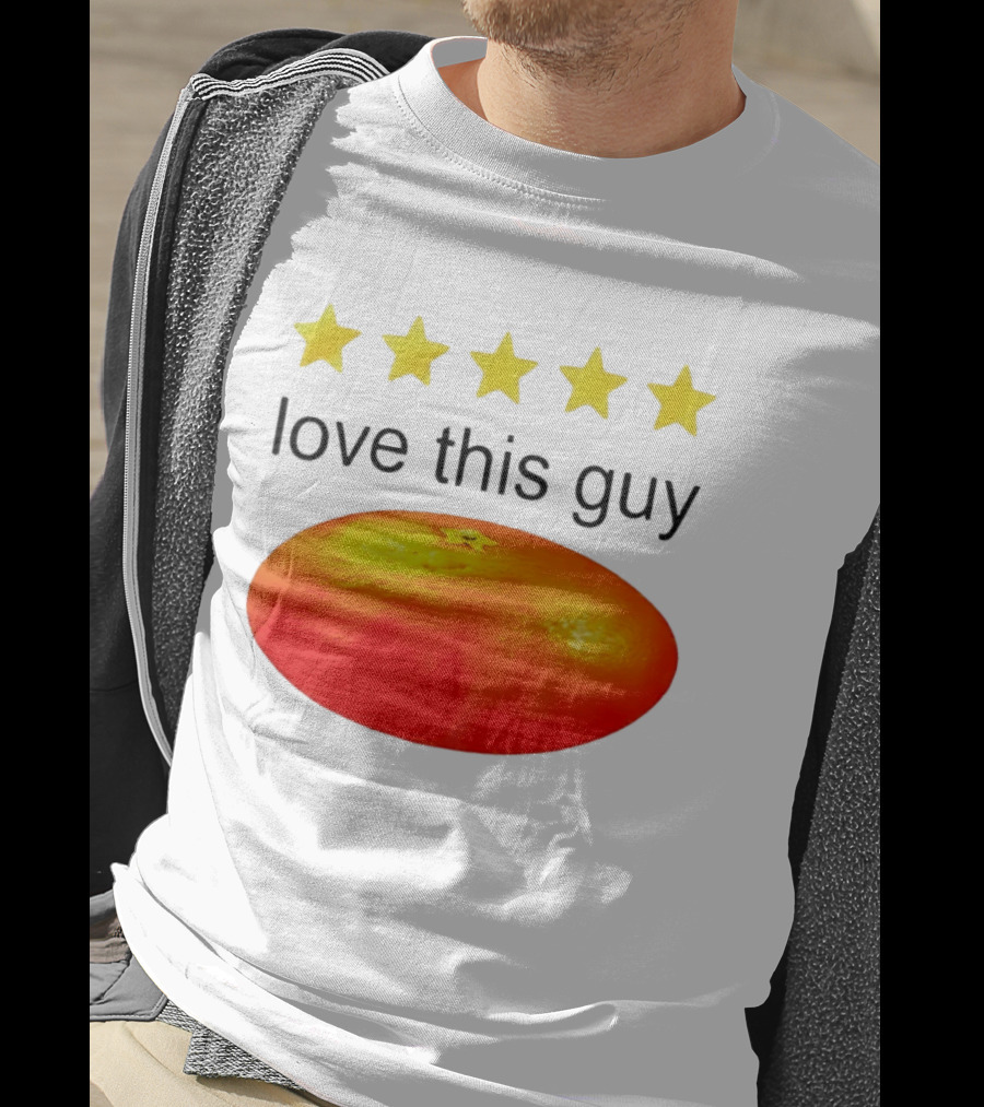 Five Yellow Stars Love This Guy Orange T-Shirt