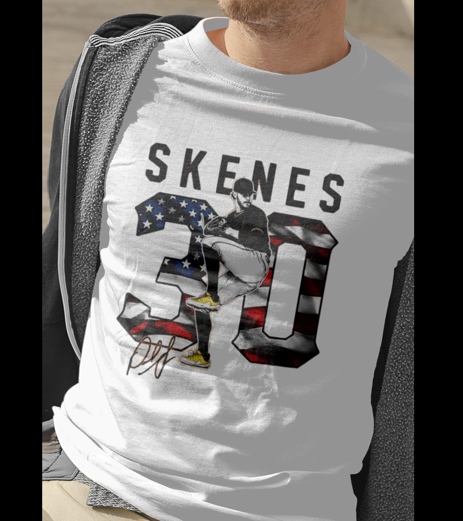 Paul Skenes 30 Stars And Stripes Baseball Pitcher T-Shirt