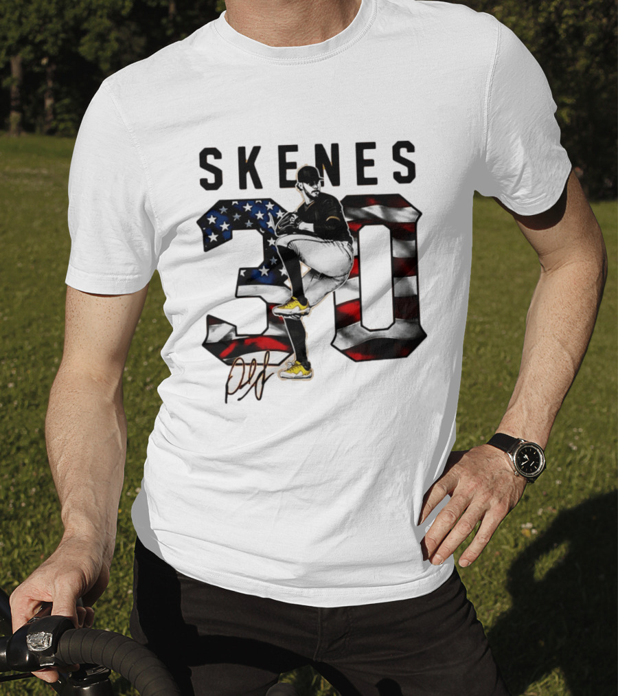 Paul Skenes 30 Stars And Stripes Baseball Pitcher T-Shirt