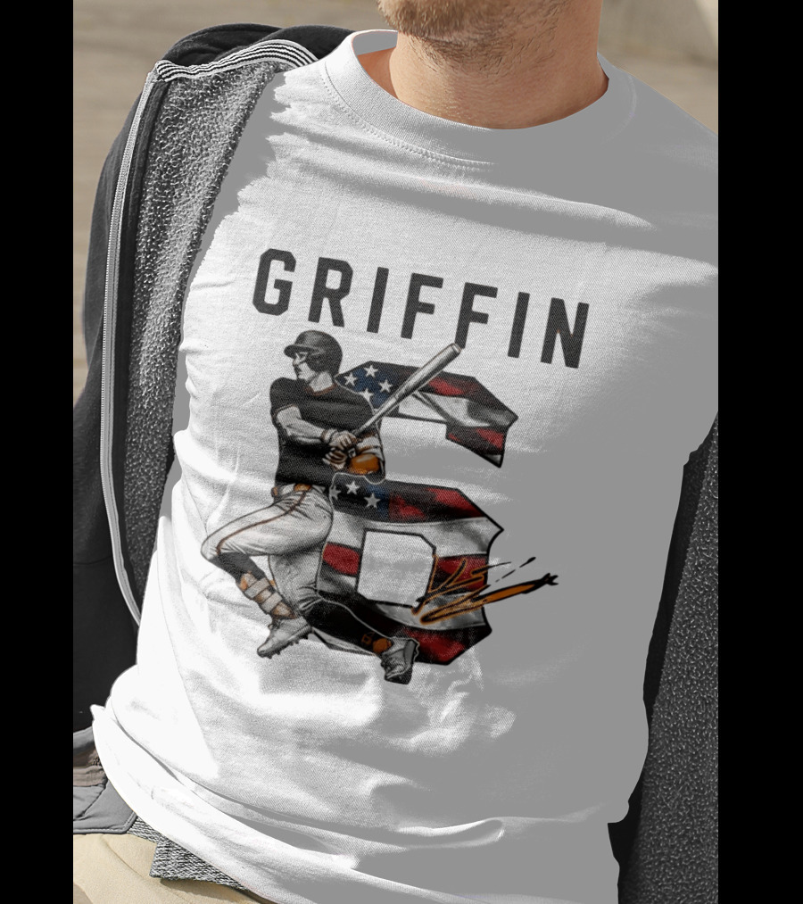 Griffin Baseball No 6 Stars And Stripes Patriotic T-Shirt