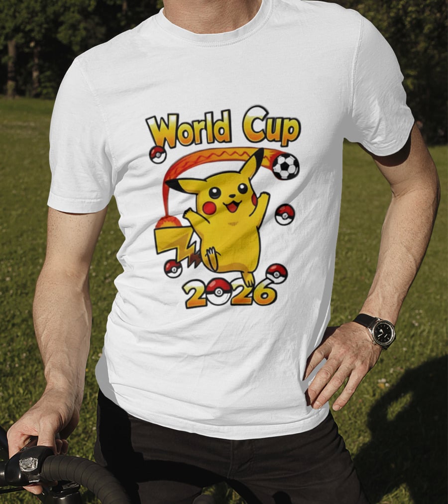 World Cup 2026 Pokémon Pikachu Soccer Poké Balls T-Shirt
