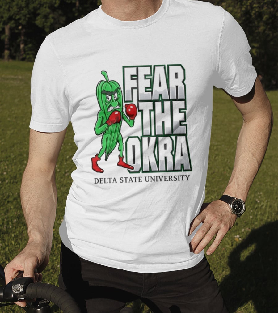 Fear The Okra Delta State University Boxing Okra T-Shirt