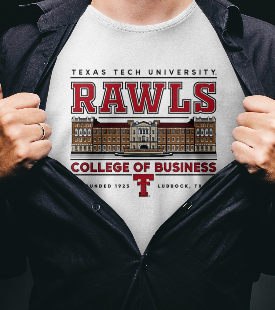 Texas Tech University Rawls College Of Business Established 1927 Lubbock TX T-Shirt
