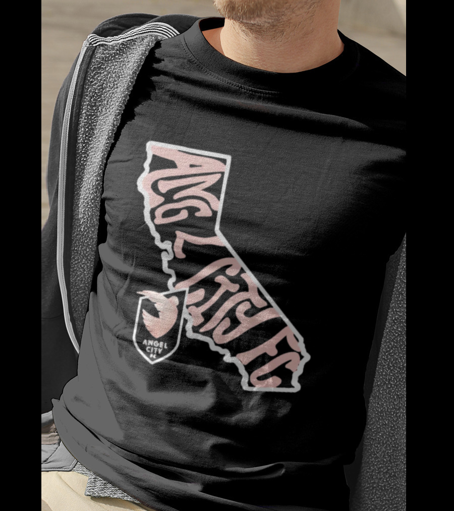 Angel City FC Groovy California Map T-Shirt