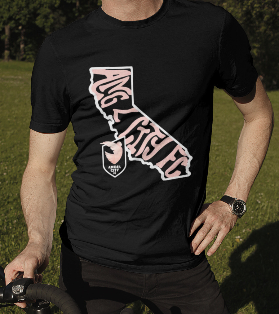 Angel City FC Groovy California Map T-Shirt