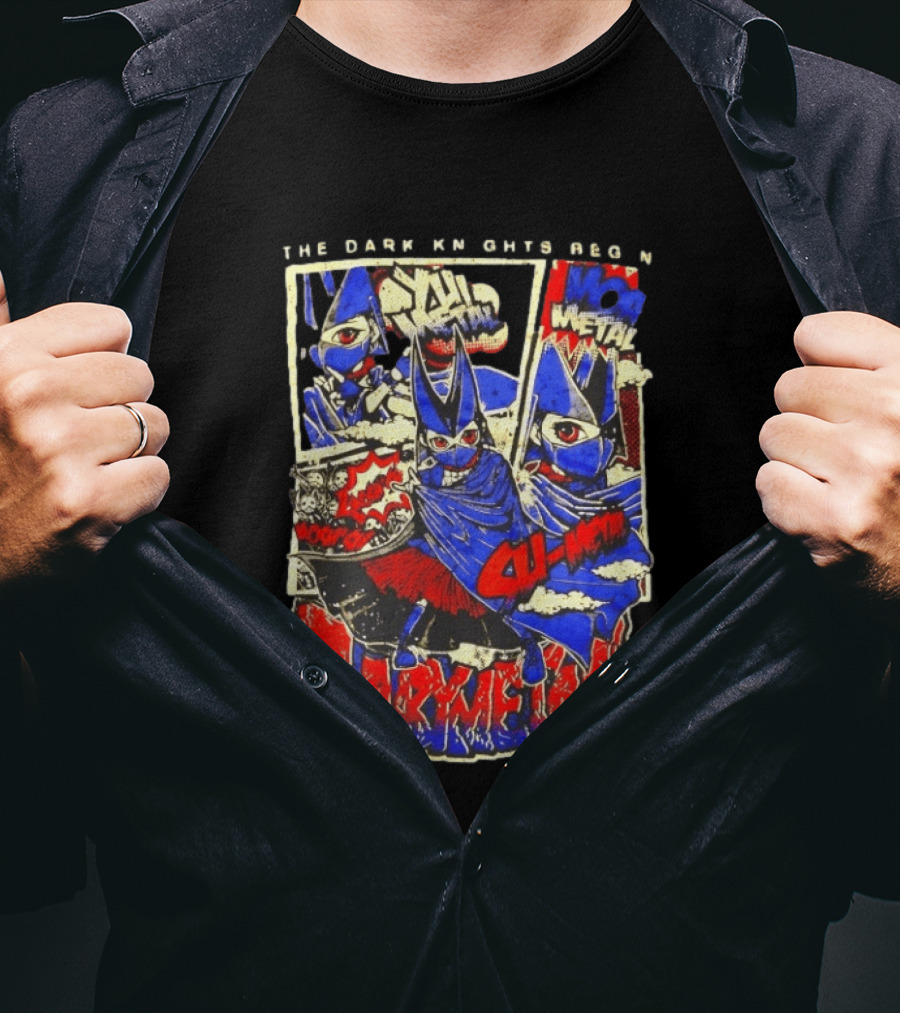 Babymetal The Dark Knights Begin Wow Metal Manga Style Comic T-Shirt