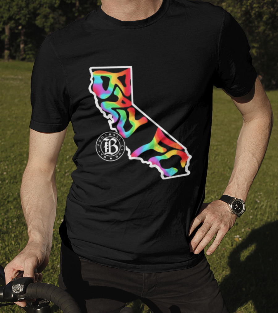 Bay FC Groovy Pride California Football Club Rainbow T-Shirt