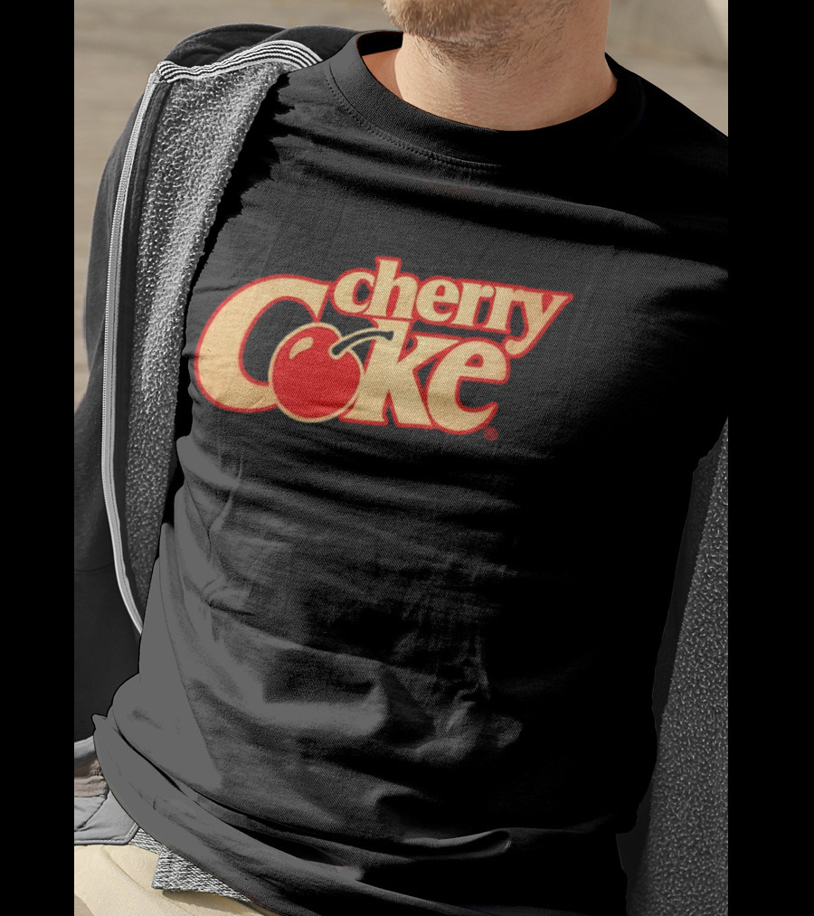Cherry Coke Retro Logo With Red Cherry T-Shirt