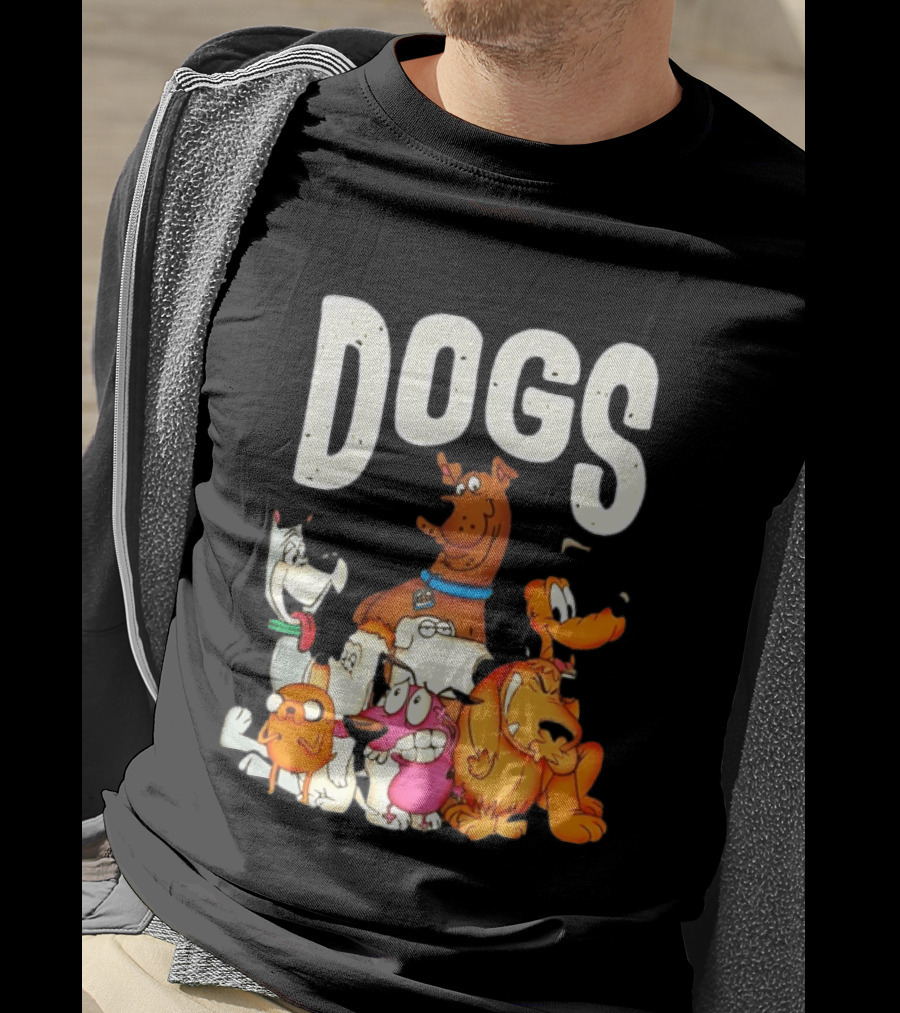 DOGS Astro Scooby Doo Jake Droopy Brian Griffin Courage Pluto Muttley T-Shirt