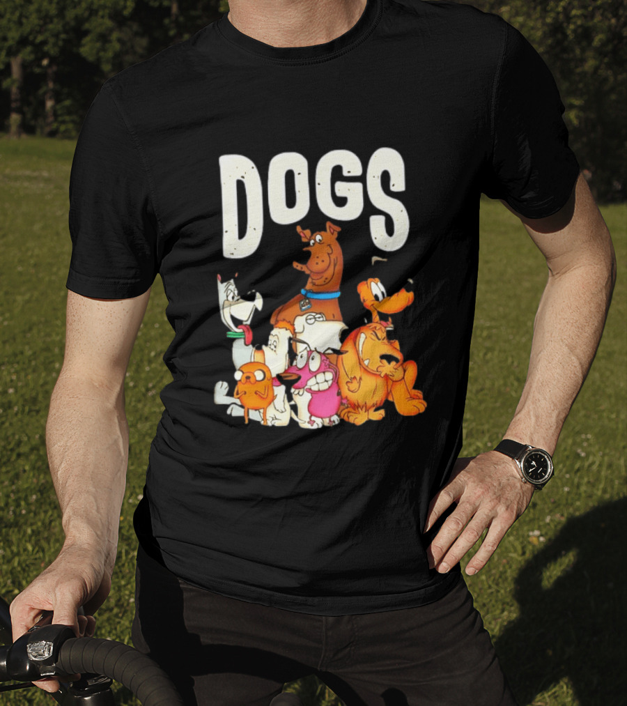 DOGS Astro Scooby Doo Jake Droopy Brian Griffin Courage Pluto Muttley T-Shirt