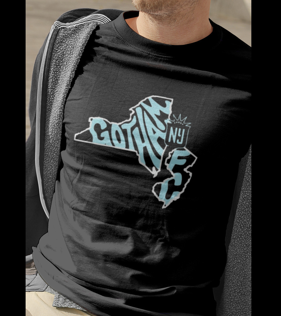 Gotham FC New Jersey New York State Groovy NY FC T-Shirt