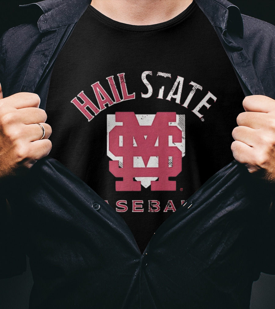 Hail State MSU Baseball Home Plate T-Shirt